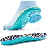 OrthoComfoot Running Cushion Sneaker Insoles Men Women: Plantar Fasciitis Relief Arch Support Sports Comfortable Inserts, Orthotics Gel Shock Absorbing for Walking All Day, Size 5 Men/7 Women