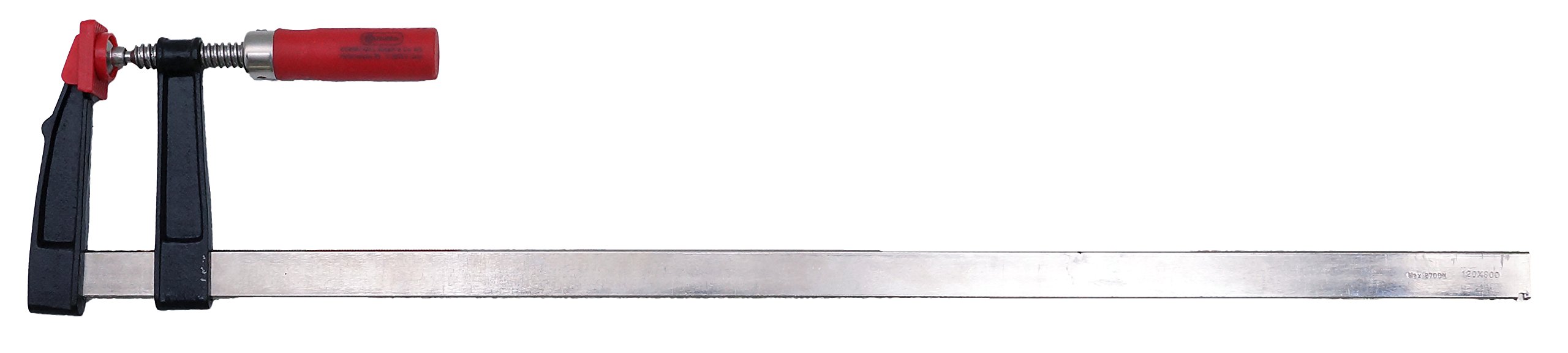 Connex COX865800 Screw Clamp, Silver/Black/Red, 800 x 120 mm