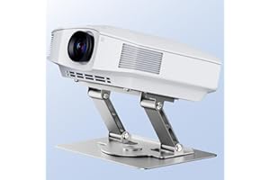 Projector Stand - 30 Lbs Load Capacity, 360° Rotatable & Foldable Projector Stand Table, 180° Adjustable, Carbon Steel Constr