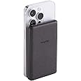 mophie Snap+ Juice Pack Mini - Wireless Portable Magnetic Charger with 5000 mAh Internal Battery, Compatible with MagSafe & Qi-Enabled Smartphones, Works with Apple, Samsung, and Google Phones, Black