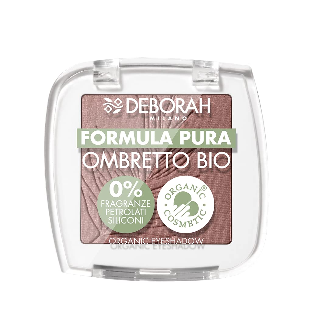 Deborah Eyelid Shadow Mono Organic Formula Pure Colour No. 04 Mat Antique Pink, with Ingredients 100% Natural Origin, Vegan and Animal Friendly