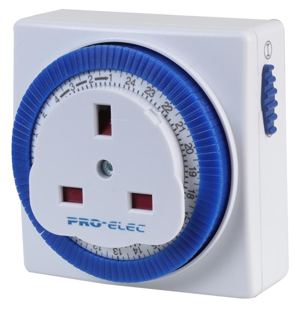 PRO ELEC PEL00407 Compact 24 Hour Mechanical Plug-in Timer