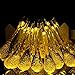 Solar String Lights,Sogrand Outdoor Garden Decorative Light Landscape Lighting 60 LED Waterdrop Warm White LED for Party Patio Yard Pathway