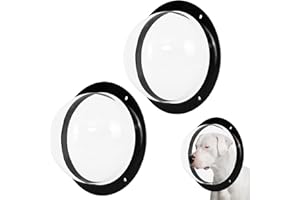 CAWUWE 2 Pack Dog Fence Window, Clear Pet Bubble View Dome Door Peek Small Round Window for Doggie/Cat/Horse Outside Playground Garden Diameter 12.44 Inch Deep 4.92 Inch