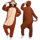 RDSPTBEK Adult Animal Onesie - Onesies Pajamas for Women & Men Couples, Soft Fleece Halloween Cosplay Costumes Sleepwear