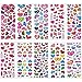 Jovitec 50 Sheets 3D Puffy Heart Stickers Dimensional Colorful Stickers for Valentine's Day, Party Decorations, Crafts, Kids and Adults