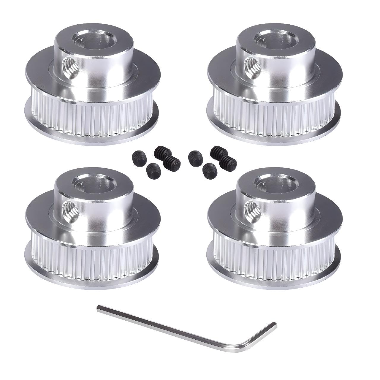 BZ 3D GT2 Timing Pulley 40 Teeth 5mm Bore 6mm Width Timing Belt Pulley Aluminum for 6mm Width GT2 Timing Belt for 3D Printer,CNC.(Pack of 4pcs)