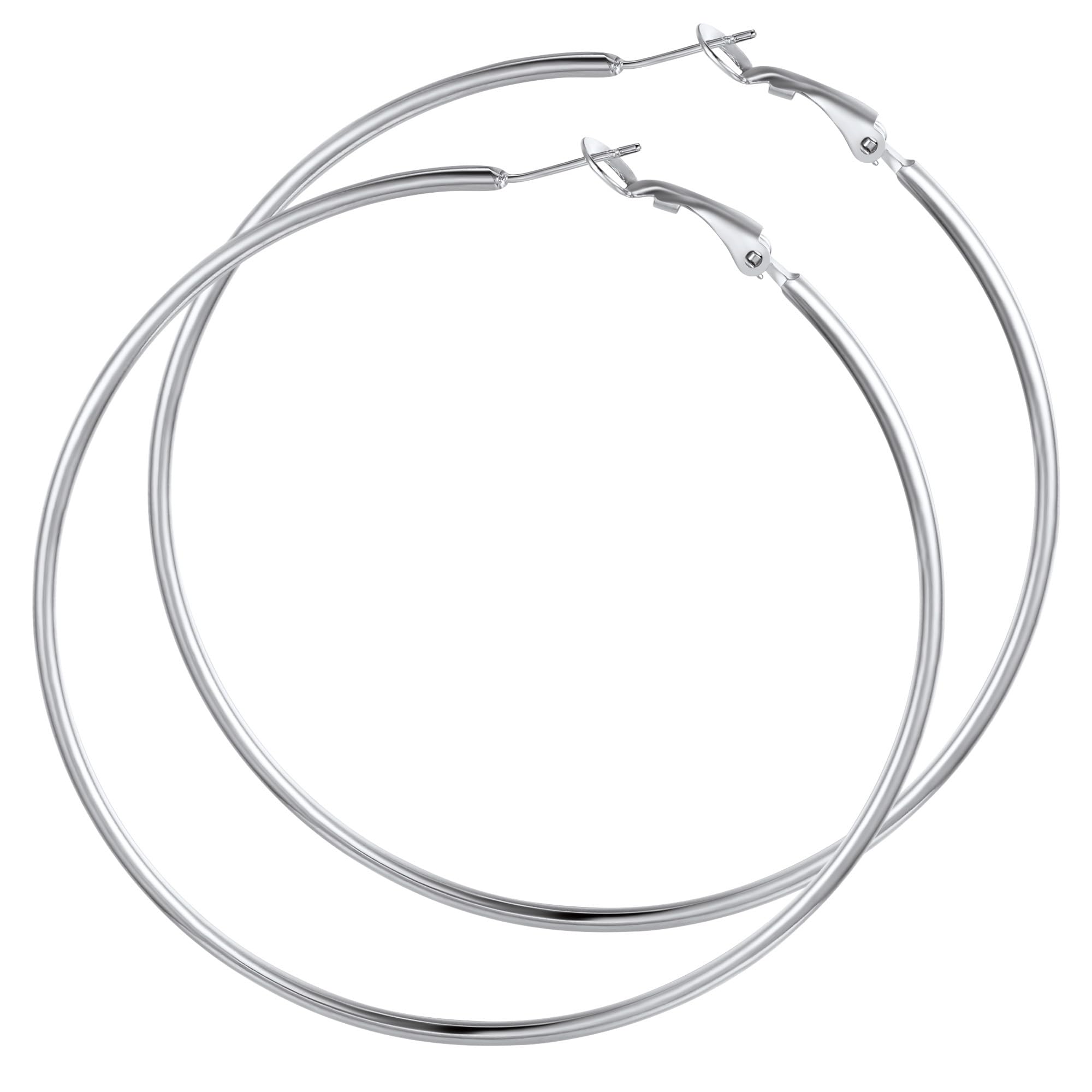 Earrings for Women Stainless Steel Large Big Hoop Earring Silver Hoops Earrings 70MM