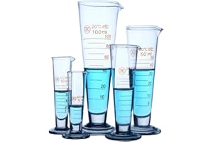 AIMEE_JL Professional Lab Graduated Measuring Cup with Spout 500ml Wide Mouth Glass Conical Beaker Thickened Borosilicate Beaker Heat Resistant (500ml) Transparent