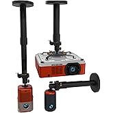 PropVue Universal Projector Mount - Adjustable Ceiling or Wall Mount for Office & Home Mini Projectors - Full Motion, Easy In