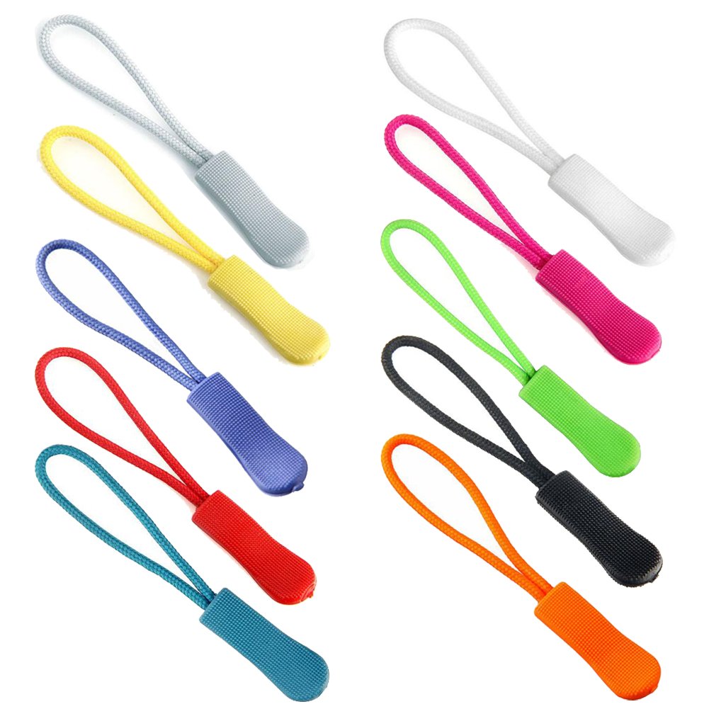 Zicome Colorful Zipper Pulls for Backpacks, Luggage and Jackets, Set of 20