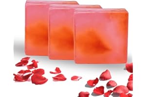 Vickoneer 3 Packs Yoni Soap Bars For Women Wash, Organic Handmade Bar feminine Natural Vaginal Wash Vaginial Deodorants, Ph Balance, Remove Odor - Care Rose 2.82 oz, Red