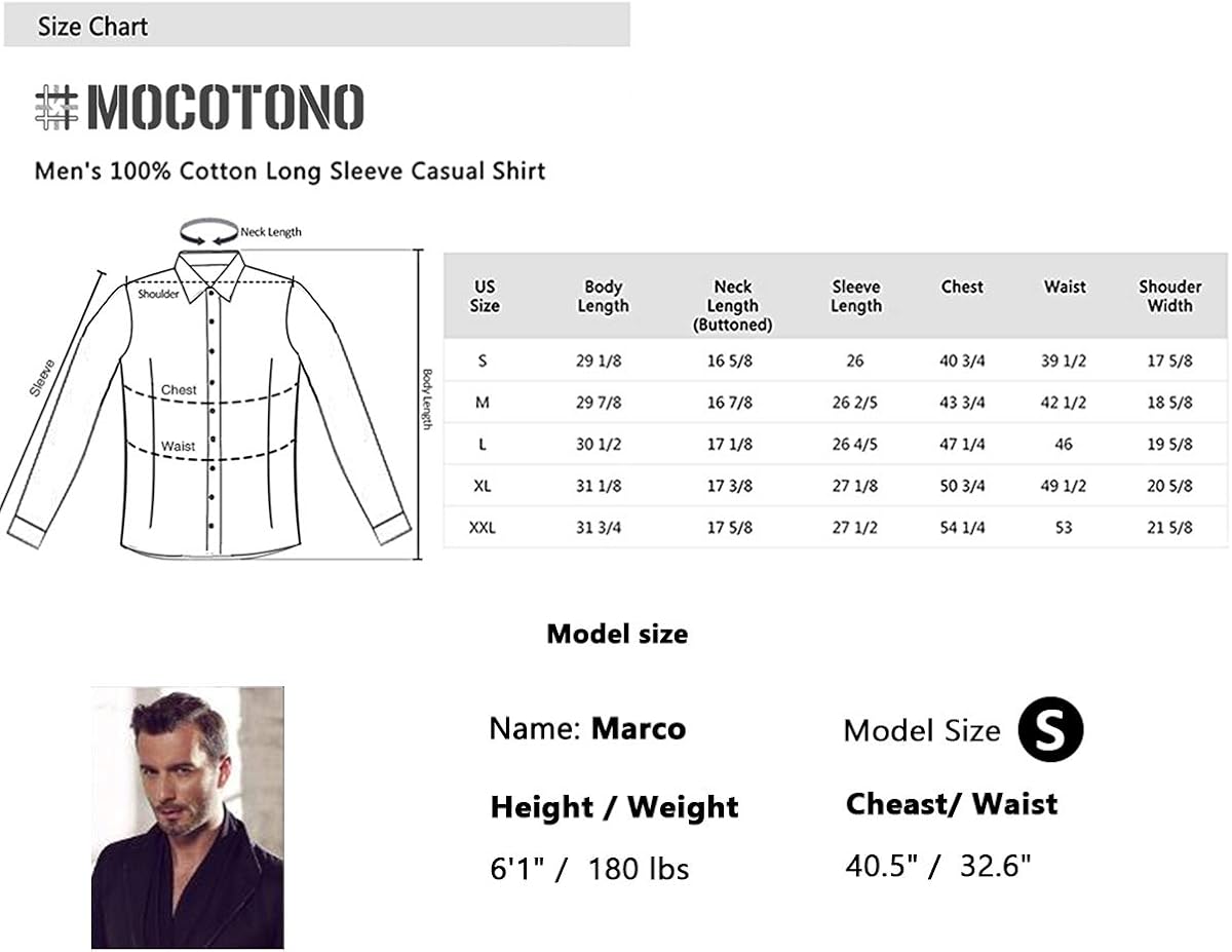 Men's Oxford Long Sleeve Button Down Casual Dress Shirt at  Men’s Clothing store
