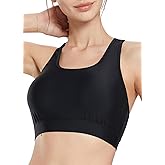 baleaf Women's UPF 50+ Swim Bra Modest Bikini Top Quick Dry Workout Sport Bra Under Rash Guard