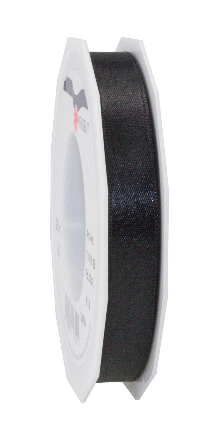 C.E. Pattberg SATIN black gift ribbon, 27 yards for Wrapping Gifts, 0.59 inches width, Ribbon for Decorating & Crafting, Decorative Ribbon for Gifts, for every occasion — image 1