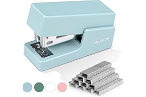 NUSIGN Mini Stapler with 830 Staples, Small Cute Desk Staplers, 25 Sheet Capacity, Blue