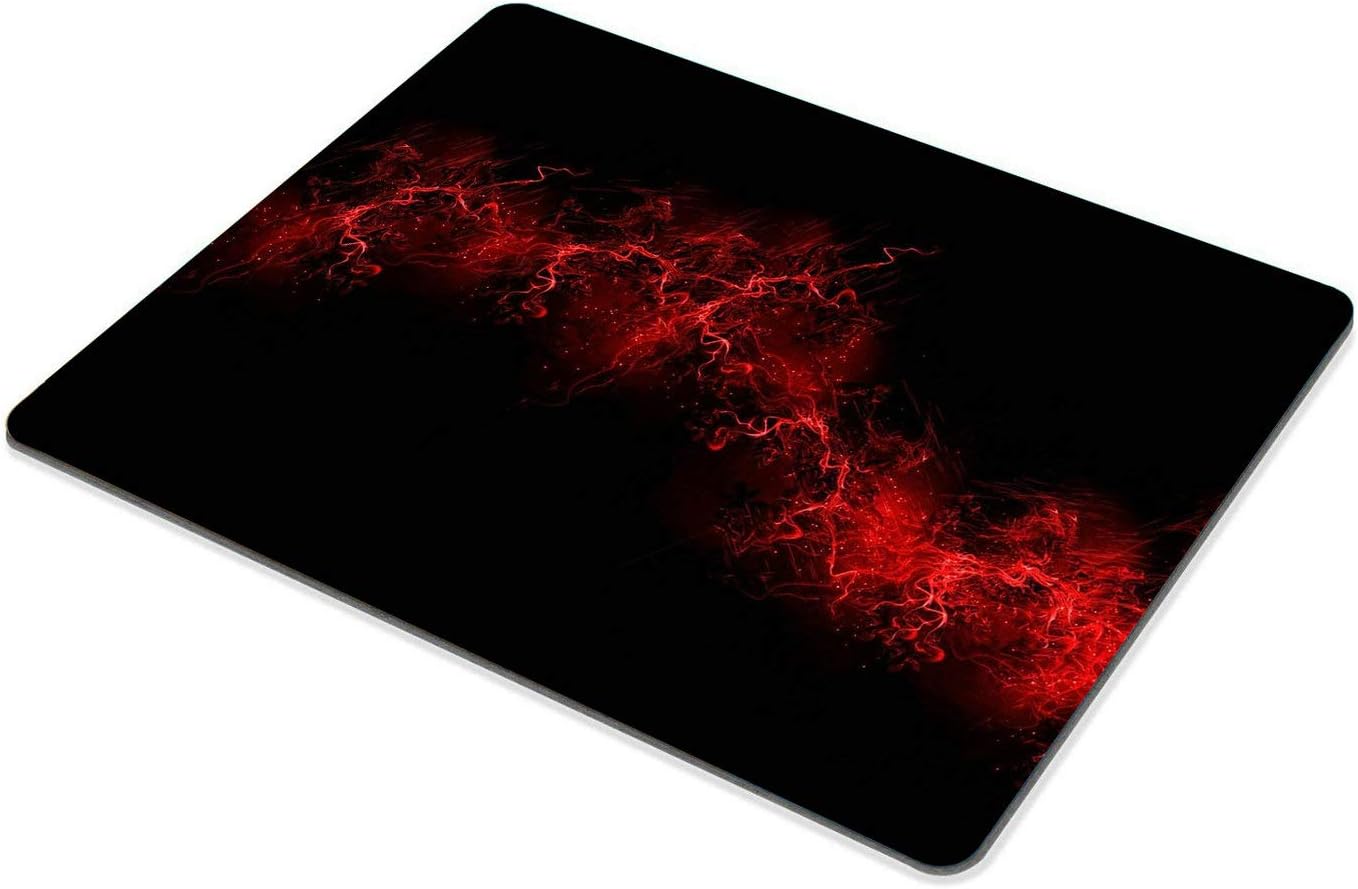 Wasach Black Background Red Color Paint Explosion Burst Red Black Mouse Pad Rectangle 240x200x3mm, MultiColor 10, 240L x 200W mm - Image 4
