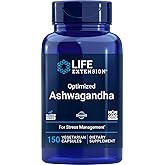 Life Extension Optimized Ashwagandha, 150 Veg Caps - Non-GMO, Gluten Free, Vegetarian Capsules