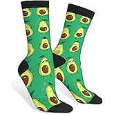 AOYEGO Cute Squirrel Funny Socks Brown Acorns Novelty Casual Crew Socks Contrast Color Design for Women Men Gift