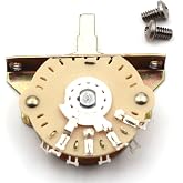 Oak Grigsby 5-Way Blade Switch for Telecaster and Stratocaster, 5-Way Pickup Selector Switch, Includes Mounting Screws