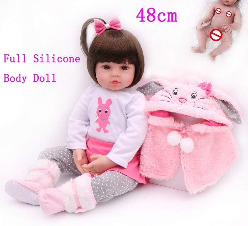Prezzo Danping 48CM Reborn Baby Doll, Bambola Reborn In Silicone Pieno, Giocattolo Adorabile Della Bambola Della Ragazza Del Ragazzo Del Bambino Con Le Mani Aperte (3 bambola ragazza) Offerte
