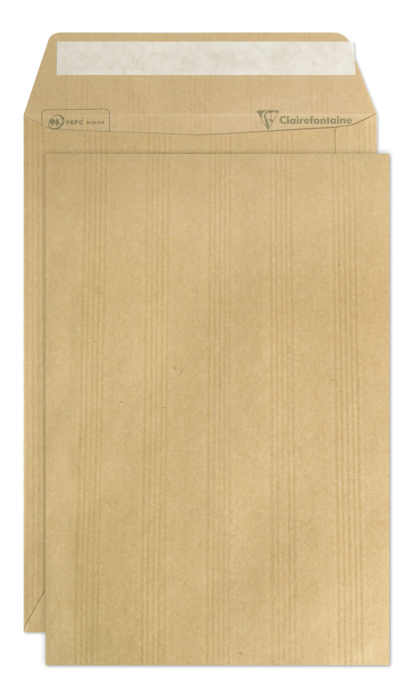 Clairefontaine 7742C - Box of 500 Kraft Adour Brown Envelopes - Size: C5-162x229 mm - Self-adhesive - 90g/m² - Correspondence - Manufactured in France — image 1