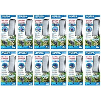 Marina Slim Filter Carbon Plus Ceramic Cartridge, 36-count