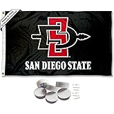 College Flags & Banners Co. San Diego State Aztecs Black Banner and Tapestry Wall Tack Pads