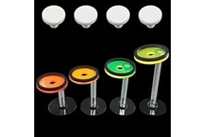 Saricho Fluorescent Acrylic Coral frag Rack,Live Coral Reef frag Bracket,frag Plugs Holder for Coral, This Set Contains Four columnar Acrylic Holders and Four White Premium Ceramic Bases