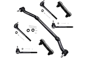 Detroit Axle - 2WD Front 7pc Suspension Kit for Chevrolet Blazer S-10 GMC Jimmy Sonoma Isuzu Hombre, 4 Tie Rod Ends 2 Adjusting Sleeves 1 Center Link Replacement