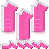 Tudomro 300 Pieces Paper Wristbands for Events Waterproof Neon Bracelets Concert Identification Wristbands Hand Bands Events Adhesive Bracelets for Party(Pink)