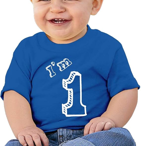 Baby Kids Short Sleeve Birthday 1 Year Old TShirt Tops Outfits Amazon.it Abbigliamento