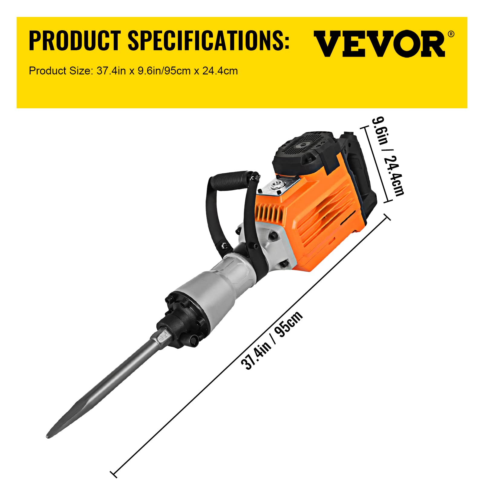 Mophorn 3500W Jack Hammer Demolition, Heavy Duty Electric Concrete