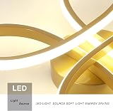 Comely Modern LED Ceiling Light 30W 3375LM 4500K Gold Floral Living Room view 6