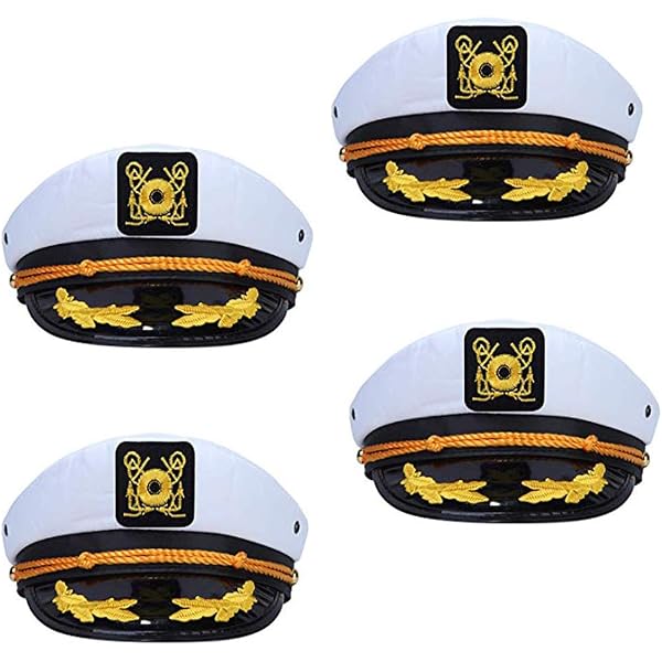 Amazon.com: Mepase 4 Pcs Captain Hats Sailor Hat Navy Yacht  display picture 3