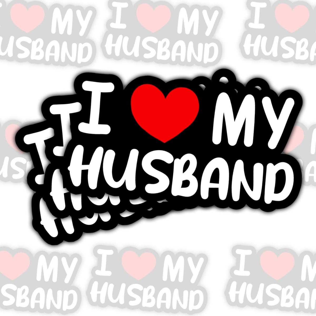 View 1 of (3Pcs) I Love My Husband Sticker, I Heart My Husband Decal, I Love My Sexy Husband Sticker for Cars Trucks Vans Bumper Windows Waterbottles Laptops 3 Inches