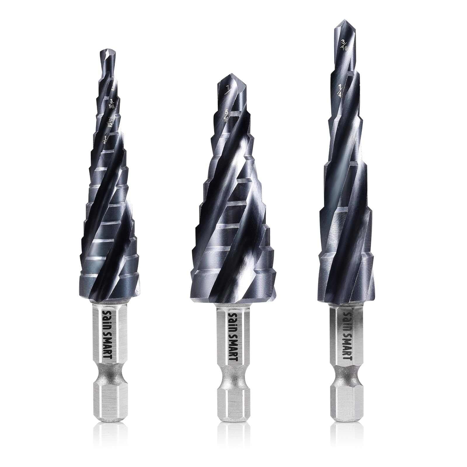 A Set 3pcs High Step Drill Bits M35 Cobalt Hss - Pakistan