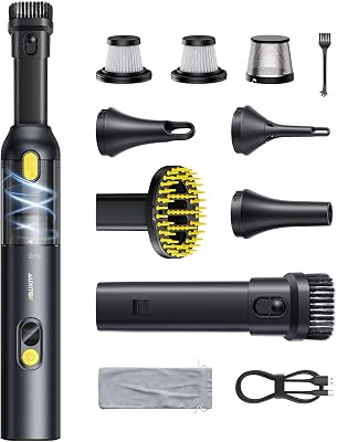 Aspirador Coche Potente 24000Pa, 4 En 1 Aspirador de Mano sin Cable