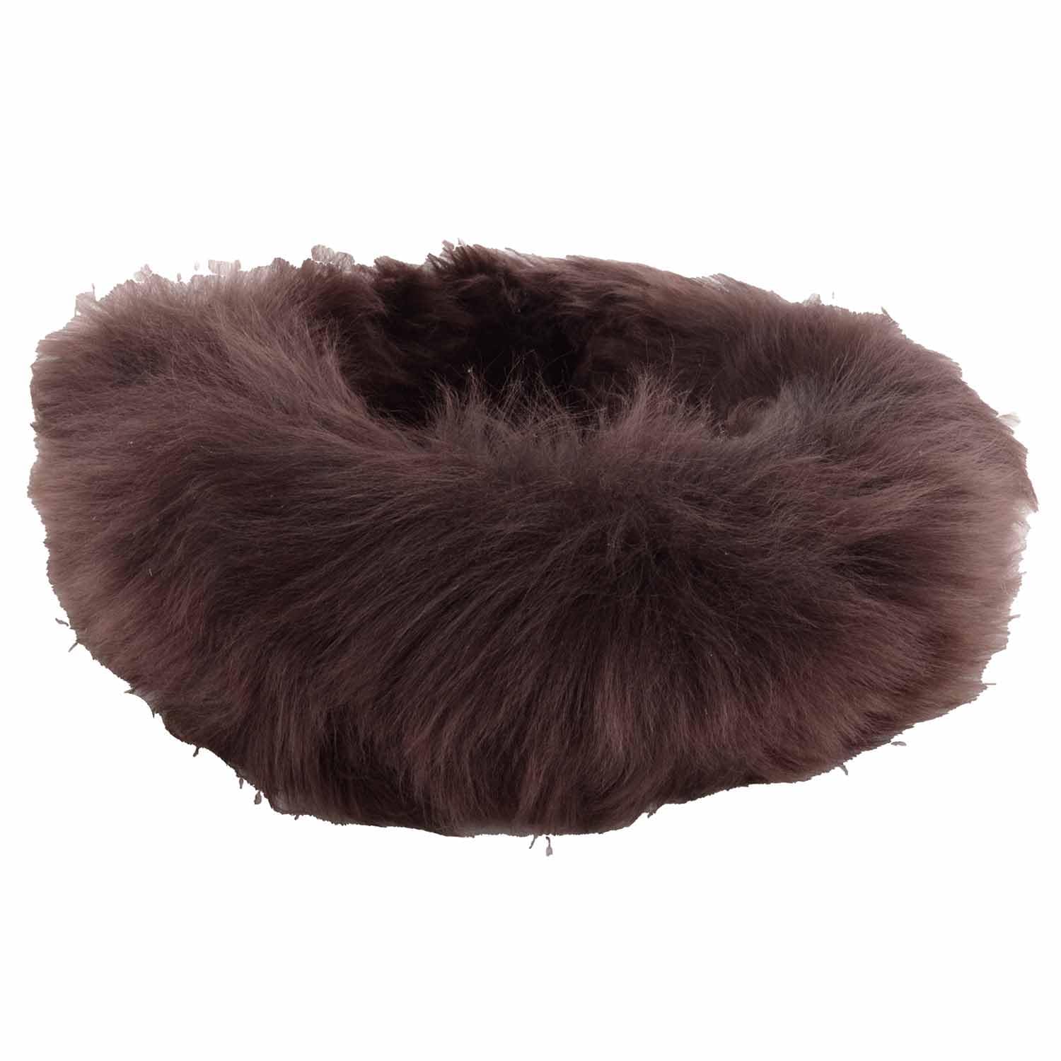 SNUGRUGS Womens Luxury Genuine Sheepskin Ski Headband - Brown