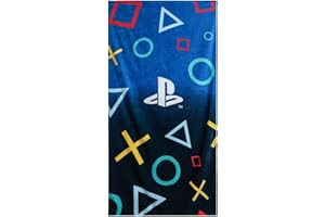 Official Sony PlayStation Towel | Super Soft Feel PS5 Gaming Design | Perfect for Home Bath Beach & Swimming Pool | One Size 