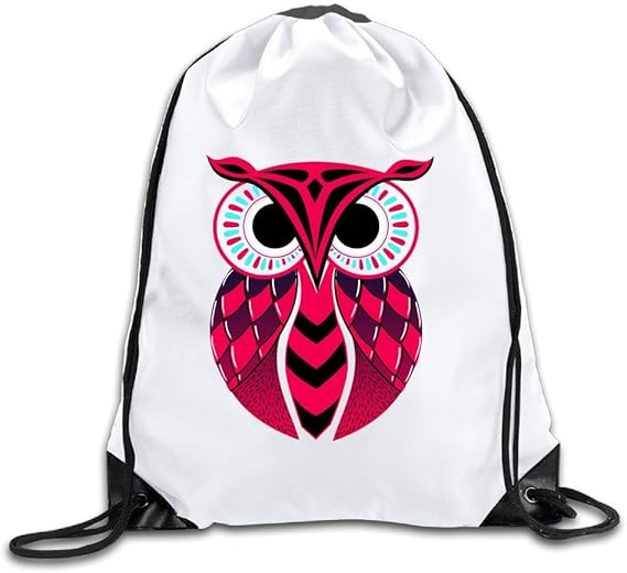 Amazon Co Jp サクランボ ファッション 男女兼用 巾着バックパック ミミズク イラスト お花見 ビームポートバックパック おしゃれ プリント付き ホワイト ２way 服 ファッション小物