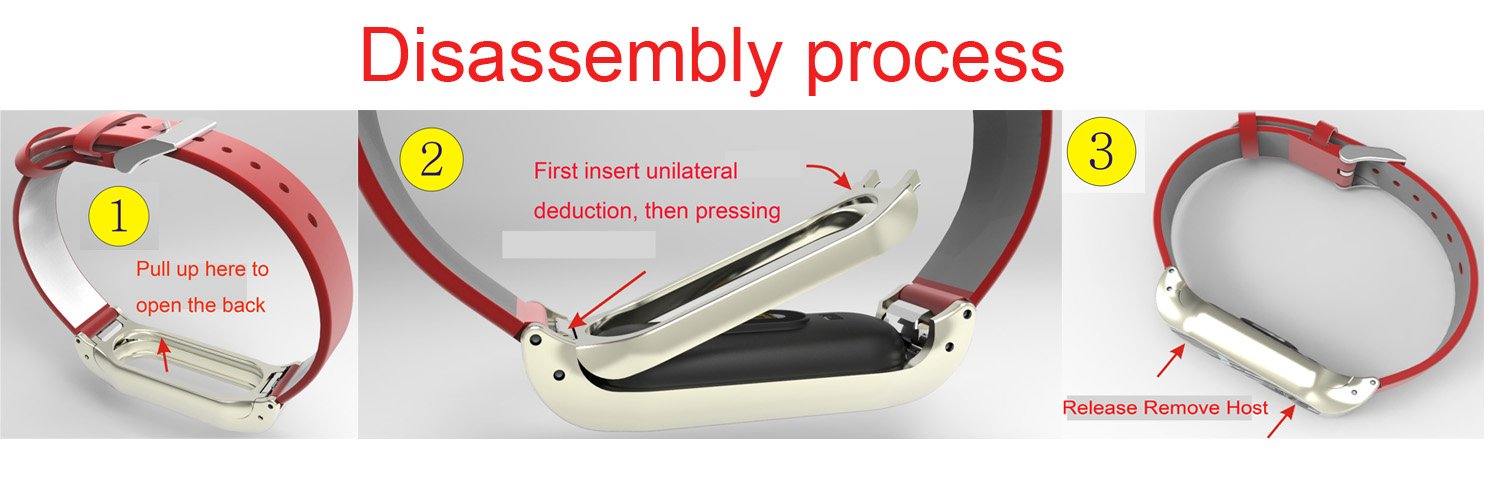 VANPLUS Qualitäts-Art- und und Schutzhülle für Xiaomi Mi Band 2 Smart-Armband-Zusätze (No tracker )