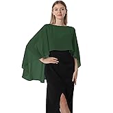 Hotshawl Capelets for women Chiffon Cape Shawls and Wraps for Evening Dress Wedding Capes Cover Up