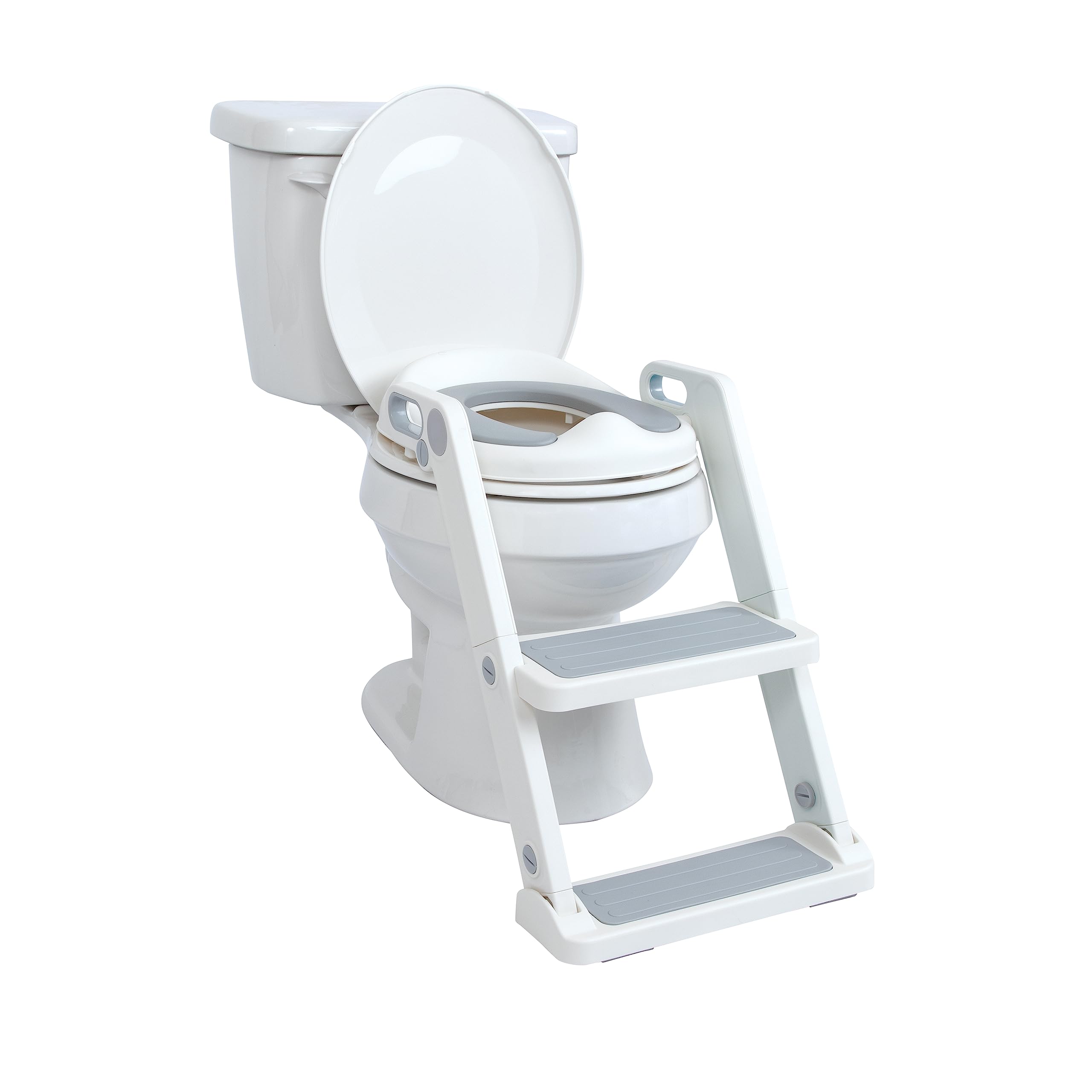 Photo 1 of Nuby Step Ladder Toddler Potty Seat for Toilet - All-in-One Kids Potty Training Toilet Seat with Ladder for Toddlers 18+ Months - Grey