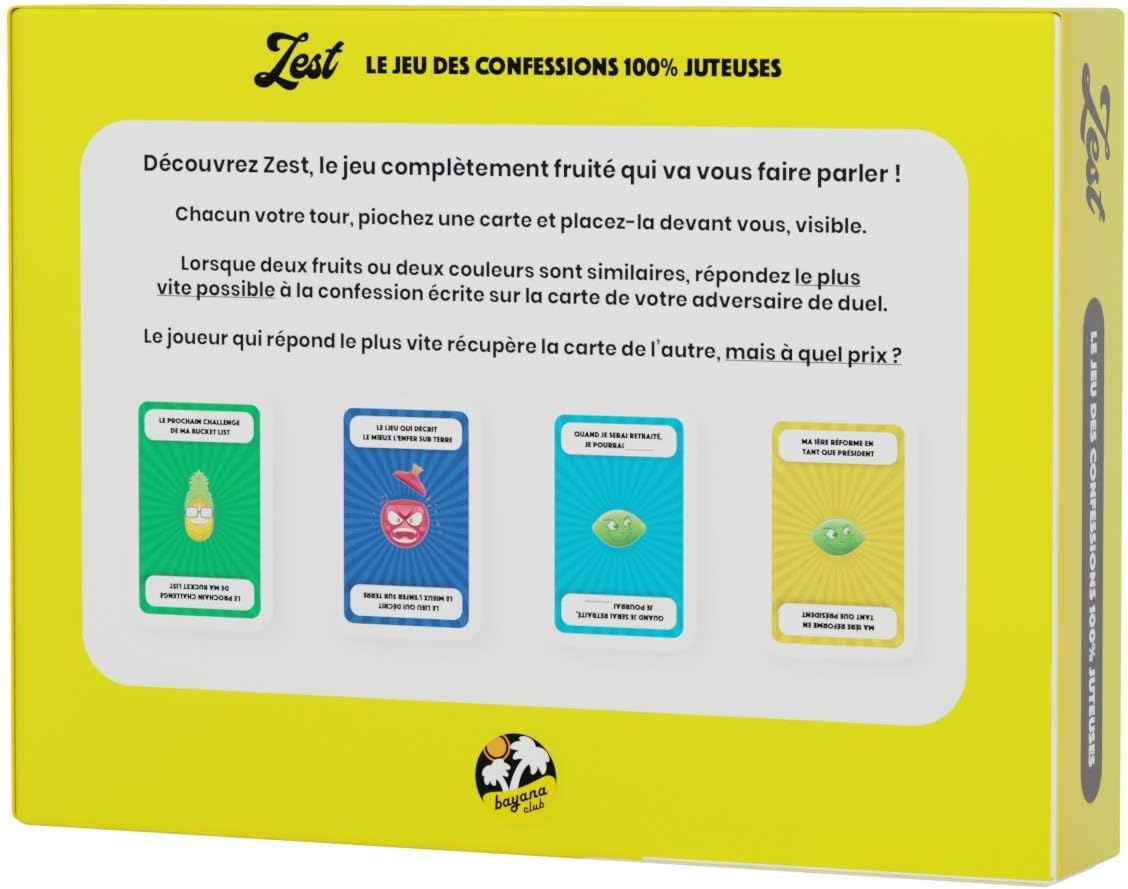 Bayana Club Zest Le Jeu Des Confessions 100 Juteuses Jeu De Societe Adulte Pour Decouvrir Les Secrets De Vos Amis Jeu D Ambiance A Partager En Soirees Aperos