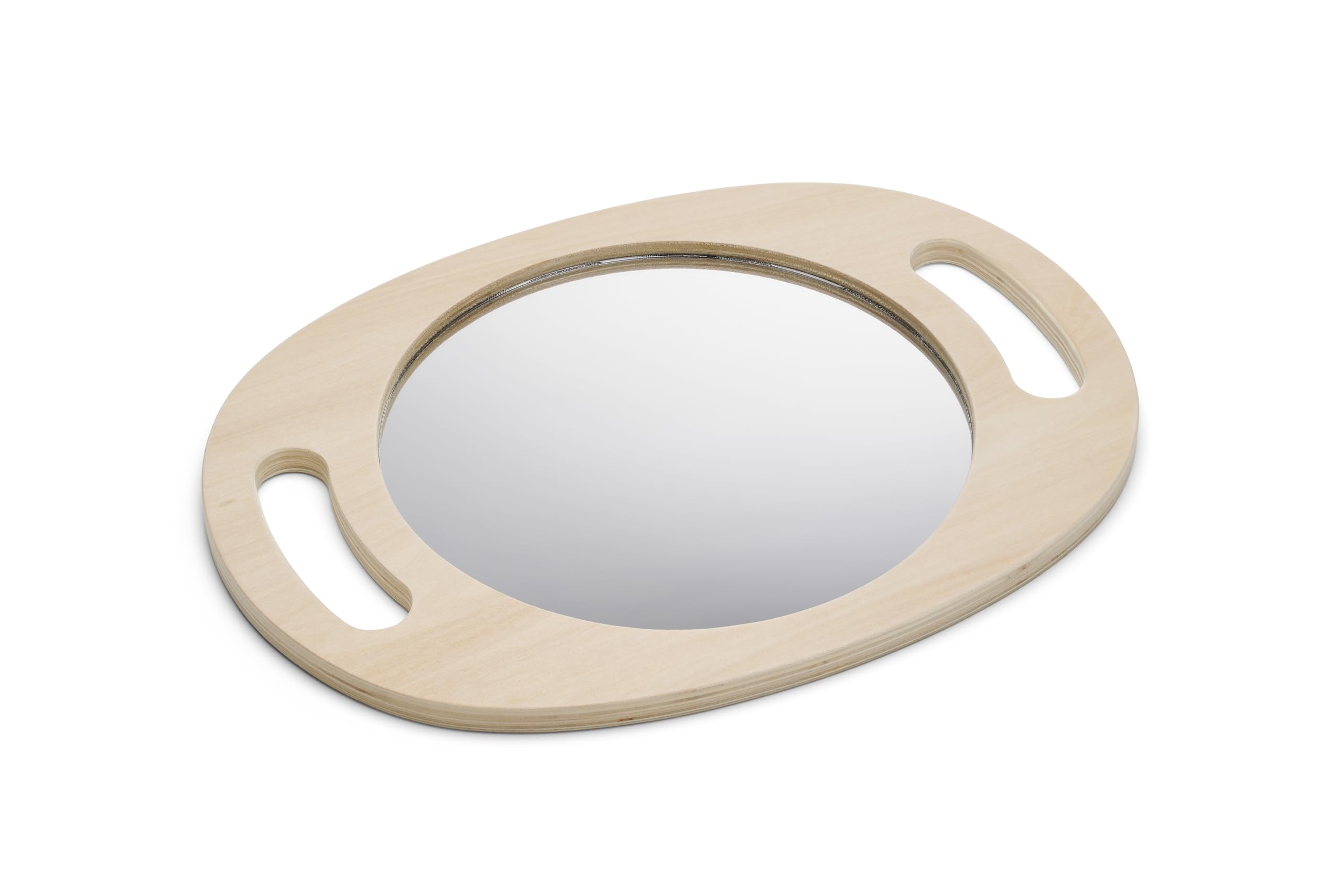 tickit Hand Held Wooden Mirror – Lightweight and Easy Hold Child’s Mirror for Reflection and Sensory Play – Durable with Full Reflective Surface