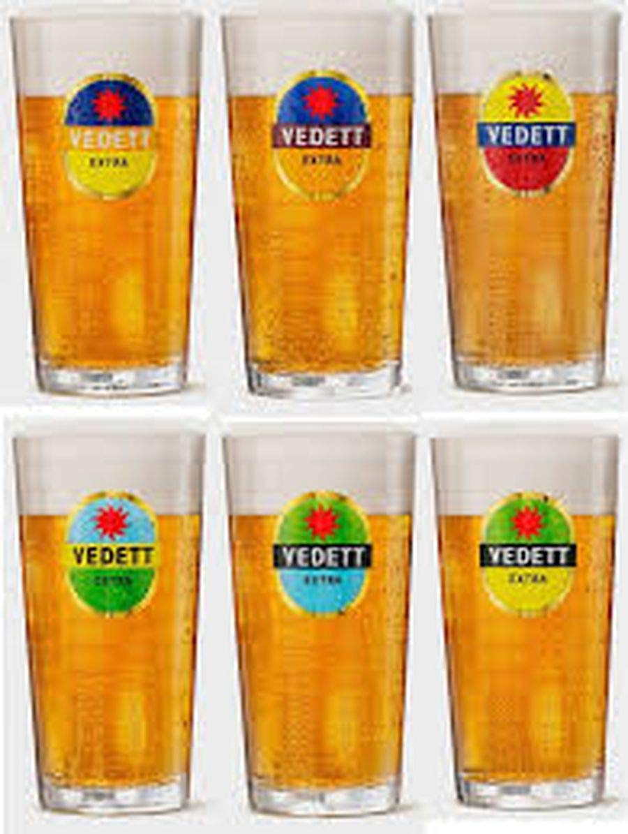 vedett Set of 6 beer glasses 25 cl