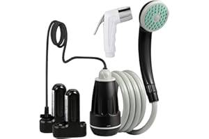 KEDSUM Portable Shower, Portable Camp Shower Pump with Rechargeable Battery, Portable Shower for Camping, Portable Outdoor Shower Head for Camping, Hiking, Traveling(+ Handheld Sprayer)