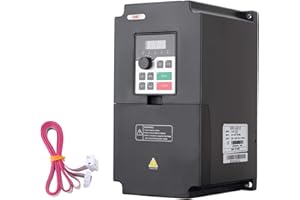 QNK 5.5KW 7.5HP 220V AC 25A VFD Converter Single to 3 Phase Inverter Variable Frequency Drive for CNC Spindle Motor Speed Controller