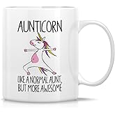 Retreez Funny Aunt Mug Awesome Aunticorn Unicorn Baby Shower 11 Oz Ceramic Coffee Mug - Thank-you Sarcasm Sarcastic Motivational Inspirational Birthday Gift for her new aunt to be auntie aunty sister
